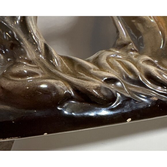 Ceramic Horses Figurine Mom and Baby Brown & Black 9.5 x 11.5" Made in Italy Vtg - Picture 13 of 13